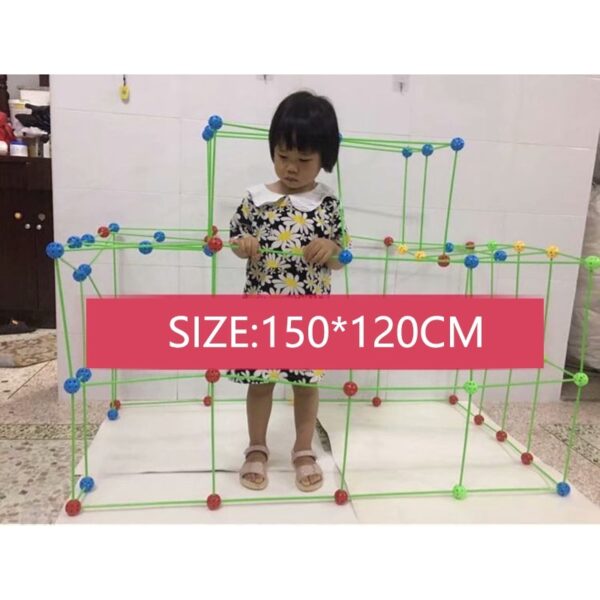 Kids Construction Fort Building Castles Tunnels Tents Kit DIY 3D Play House Building Toys for Boys 4