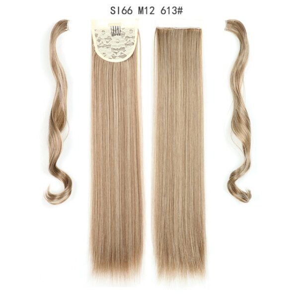 MERISIHAIR Long Straight Wrap Around Clip In Ponytail Hair Extension Heat Resistant Synthetic Pony Tail Fake 4.jpg 640x640 4