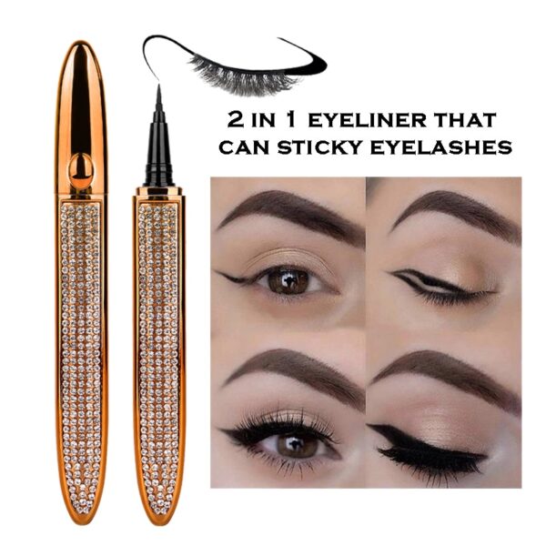 Magic Lashes Self adhesive Liquid Eyeliner Pen Glue free Magnetic free Makeup Eyelashes Tools Waterproof Eye 1