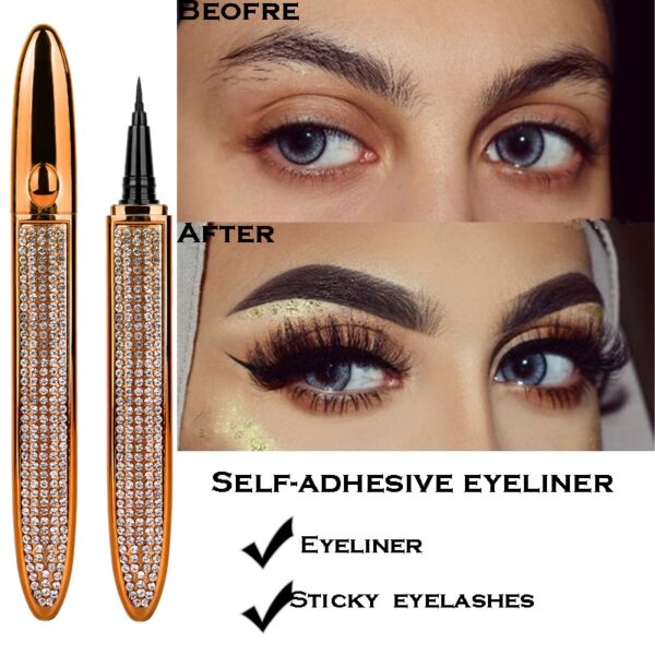 Magic Lashes Self adhesive Liquid Eyeliner Pen Glue free Magnetic free Makeup Eyelashes Tools Waterproof Eye 2