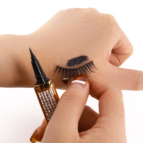 Magic Lashes Self adhesive Liquid Eyeliner Pen Glue free Magnetic free Makeup Eyelashes Tools Waterproof Eye 3