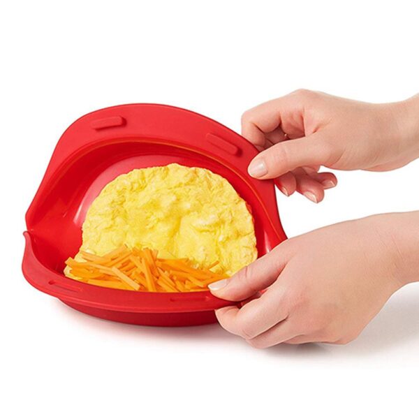 Microwave Oven Silicone Omelette Mold Tool Egg Poacher Poaching Baking Tray Egg Roll Maker Cooker Kitchen 2