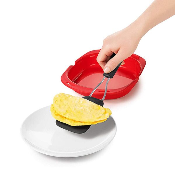 Microwave Oven Silikon Omelet Cetakan Alat Egg Poacher Poaching Baking Tray Egg Roll Maker Cooker Dapur 4