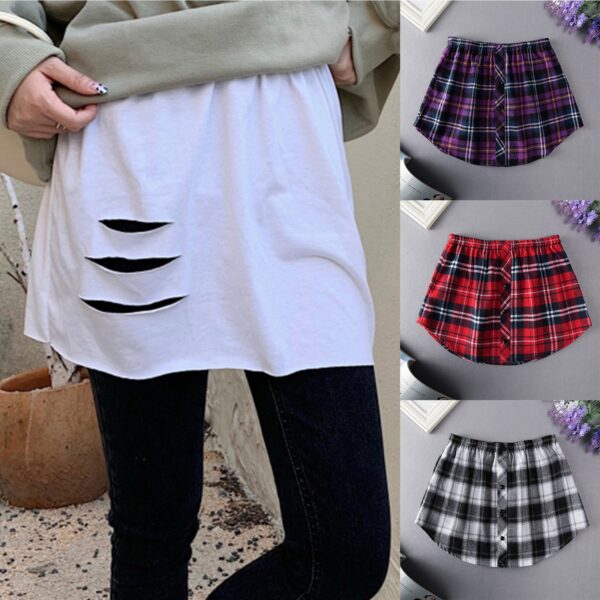 Mini Skirt Shirt Extenders Adjustable Layering Fake Top Lower Sweep Set Fashionable Comfortable B5