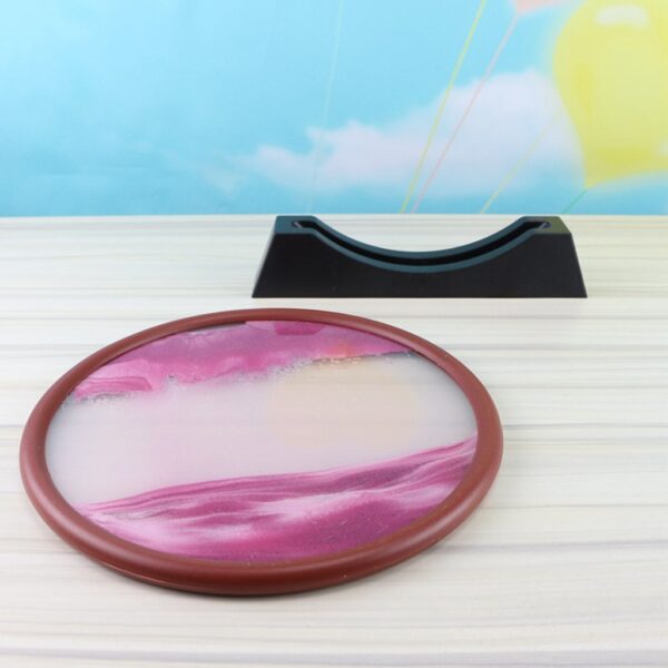Moving Sand Picture Frame Liquid Landscape Painting Glass Photo Desk Ornaments Vision Flowing Sand Painting Photo 4