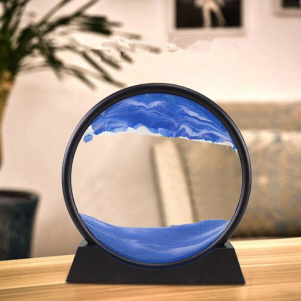 Moving Sand Picture Frame Liquid Landscape Painting Glass Photo Desk Ornaments Vision Flowing Sand Painting Photo