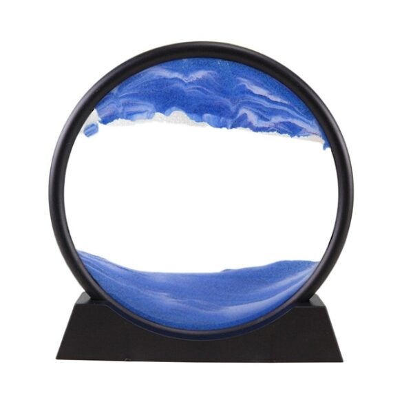 Moving Sand Picture Frame Liquid Landscape Painting Glass Photo Desk Ornaments Vision Flowing Sand Painting