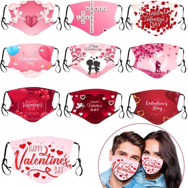 Pink Valentine Mask Couple Gift Lovers Favor Happy Valentine s Day Decor For Mouth Mr and