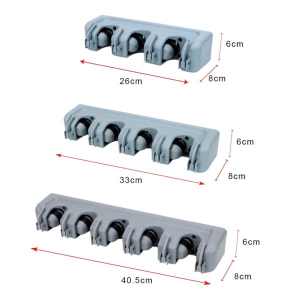 Portaoggetti in plastica per scopa magica montato a parete Portaoggetti multifunzionale Porta scopa Portaoggetti da cucina 5