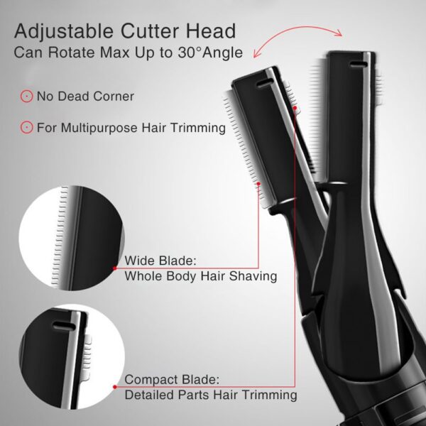 Trimmer tal-Eyebrow Elettriku li jista 'jinġarr Nisa Irġiel Multipurpose Uġigħ fil-wiċċ li ma jsofrux xagħar Brow Neħħi Razor Female 3