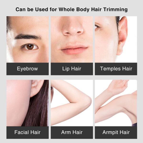 Portable Electric Eyebrow Trimmer Women Men Multipurpose Painless Facial Eye Brow Hair Remove Razor Female 4