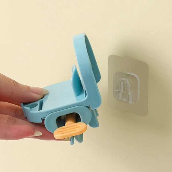 Exprimidor de tubos enrollables Dispensador de pasta de dentes para colgar en la pared Dispensador fácil Soporte rodante Accesorios de baño Dispositivo de pasta de dentes 3