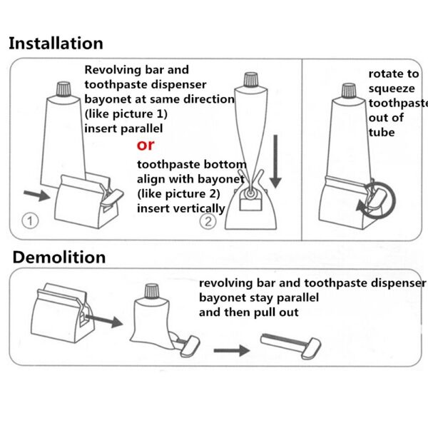 रोलिङ ट्यूब टूथ पेस्ट स्क्विजर टूथपेस्ट डिस्पेंसर मल्टीफंक्शनल प्लास्टिक क्रीम ट्यूब निचोड़ने डिस्पेंसर आयोजक 4