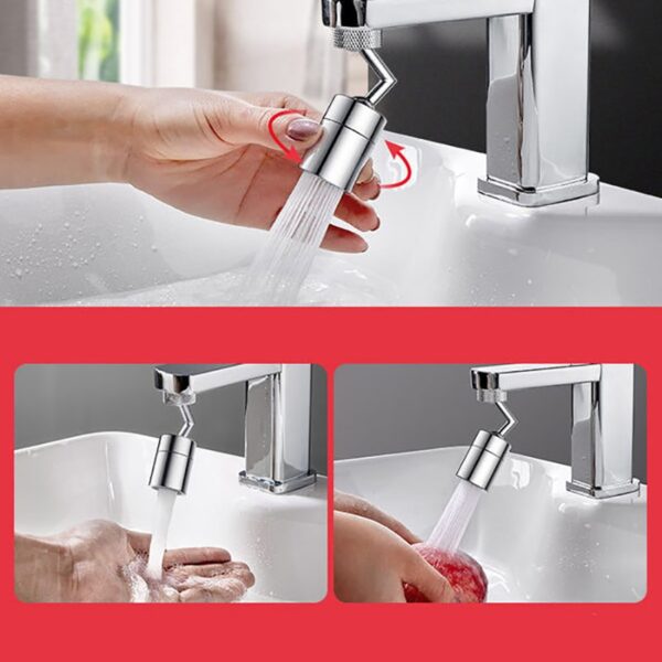 SHAI Universal Faucet MeterMall 720 Degree Rotating Tap Filter Tip Water Bubbler Faucet Anti splash Economizer 3