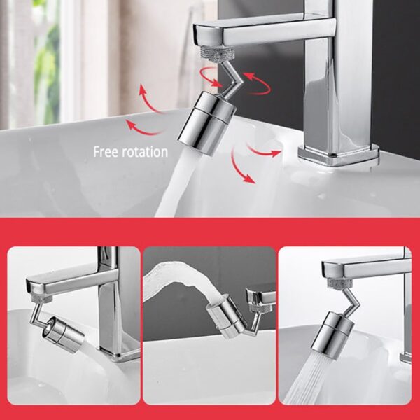 SHAI Universal Faucet MeterMall 720 Degree Rotating Tap Tap Filter Water Bubbler Faucet Anti splash Economizer 4