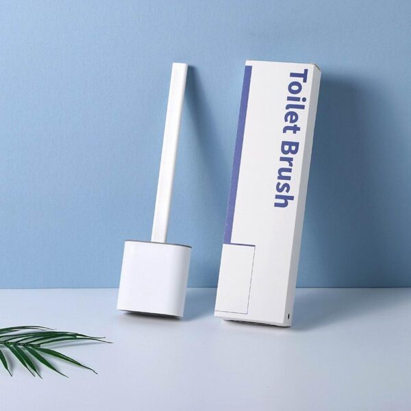Silikon Sikat Toilet Revolusioner Silikon Fleksibel Sikat Toilet dengan Pemegang Peralatan Dapur Sikat Cuci Kamar Mandi Drop