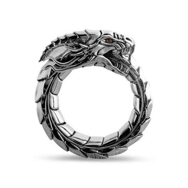 Argenti Color Simulatio Dragon Steampunk Ring For Wedding Party Gift Venereum Hi Hop Zinc Alloy Vintage 1