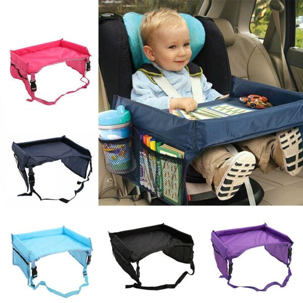 Waterproof Baby Car Seat Tray Stroller Kids Toy Food Holder Desk Children Portable Table For Car