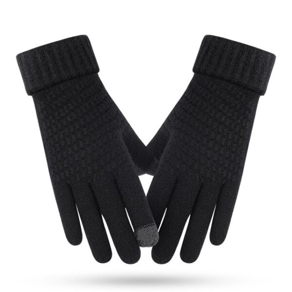 Dumarka Jiilaalka Cashmere Gloves Diirimaad Farta Buuxa Ragga s Shaashadda Taabashada Midabka Adag ee Cusub 1.jpg 640x640 1