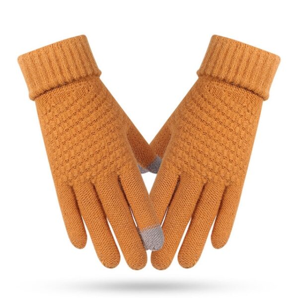 Winter Women Cashmere Gloves Warmth Full Finger Men s New Solid Color Touch Screen Thick Knitted 3.jpg 640x640 3