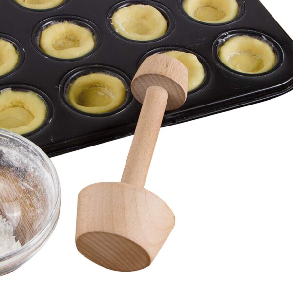 Wooden Tart Pastry Tamper Mini Pan Mold Double Sides Durable Egg Tart Maker Mould Pastry Pusher 1