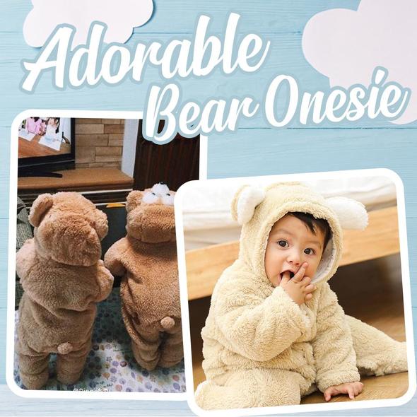 Teddy bear hotsell fleece onesie baby