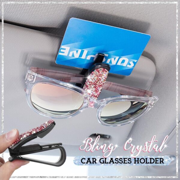 bling crystal car glasses holder hvashop pink