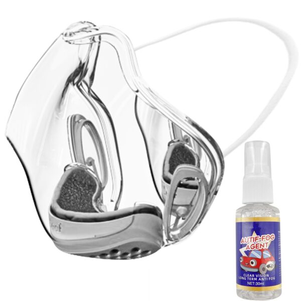 1 sett Anti-tåke klar maske for voksne radikale alternativer Gjennomsiktig skjold og respirator Gjennomsiktig maske 3