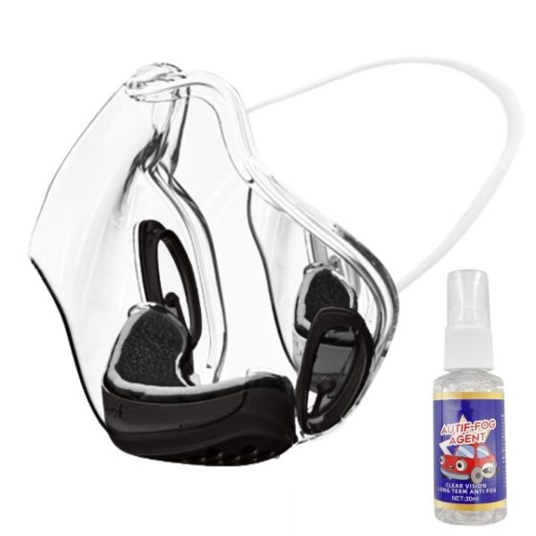 1 Set Topeng Clear Anti kabut Kanggo Alternatif Radikal Dewasa Tameng Transparan Lan Respirator Transparan