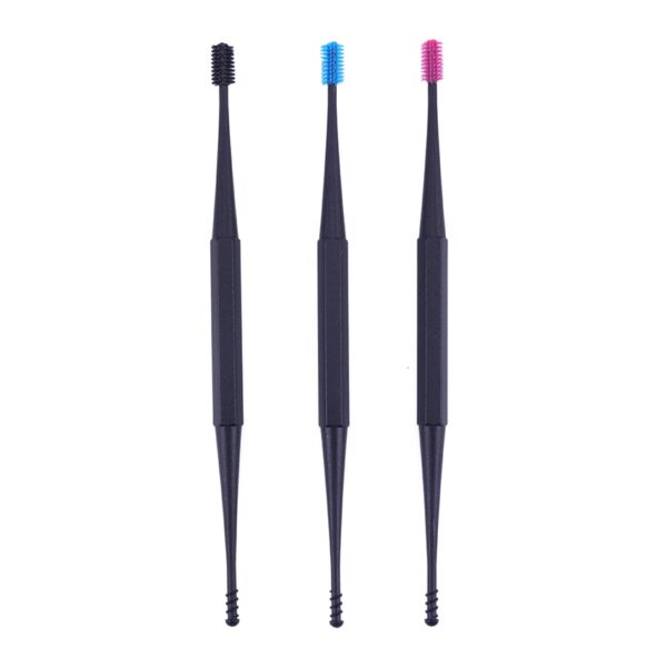 1PC Soft Silicone Double Head Earpick Ear Pick Earpick Ear Wax Cleaning Spiral Design Cleaner Tool 1