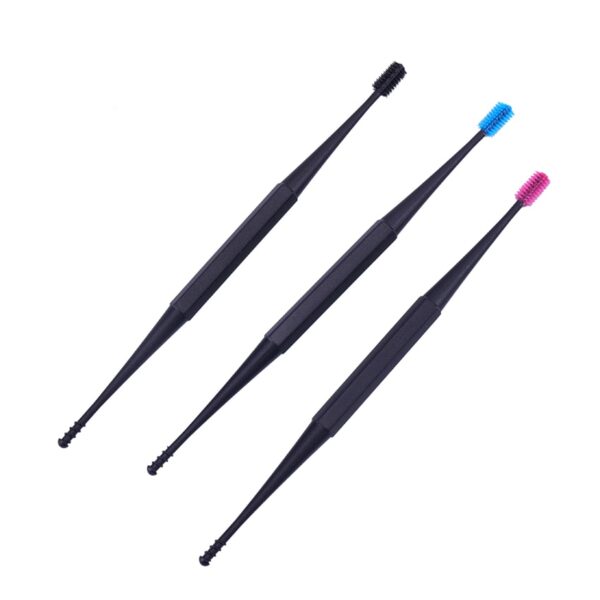 1PC Soft Silicone Double Head Earpick Ear Pick Earpick Ear Wax Cleaning Spiral Design Cleaner Tool 2