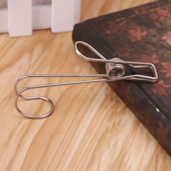 20 Pcs Stainless Hlau Laundry Hanging Clip Hook Clothes Peg Boot Hanger Towel Holder Cov Ntaub Ntawv 4