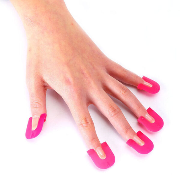 26 Pcs lot Nail Polish Edge Anti Anti-Flooding Plastic Template Clip 1 Pc Sticker Tool Showy 3