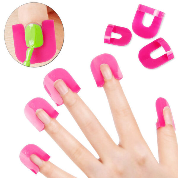 26 Pezzi assai Nail Polish Edge Anti Inundazione Clip di Plastica Template 1 Pc Strument Adesivo Showy