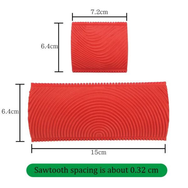 2PCS Imitation Wood Grain Paint Roller Brush Wall Painting Tool Sets Wall Texture Art Painting Tool 5