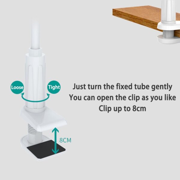 360 Klip Cep Telefonu Tutucu Standı Taşınabilir Esnek Tembel Yatak Masaüstü Braketi Montaj Standı Taban braketi 5