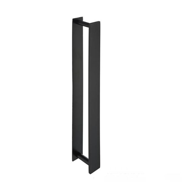 Estante de baño de 40 CM, colgador de toalla negro mate, sin perforaciones, estante de toalla de acero inoxidable montado en la pared