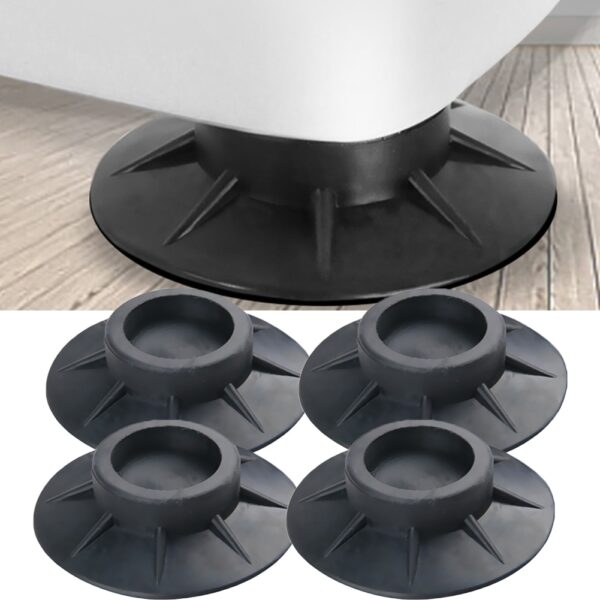 4Pcs Floor Mat Feet Pad Furniture Elasticity Protectors Anti Vibration Pads Lingên Lastîk Makîneya şuştinê ne