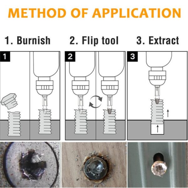 6pcs Damaged Screw Extractor Drill Bits Guide Set Broken Speed Out Easy out Bolt Screw High 5