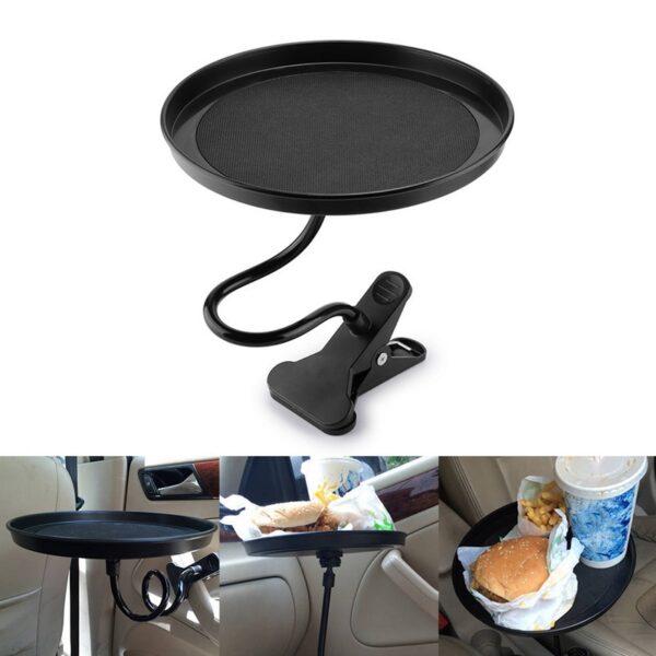 Car Swivel Tray Car Food Tray with Clamp Bracket Folding Dining Table Drink Holde AutoPallet Back 1