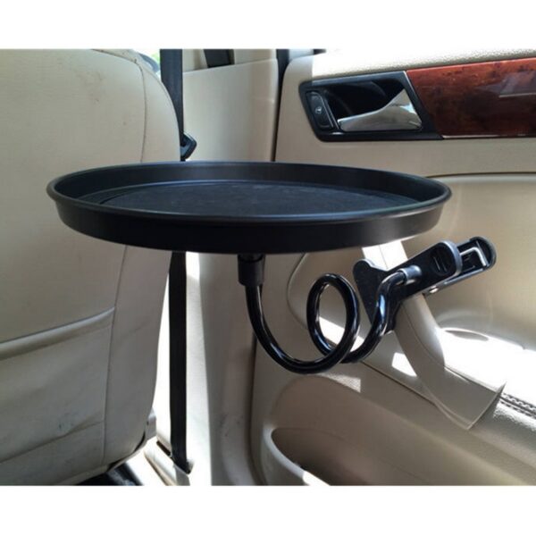Car Swivel Tray Car Food Tray with Clamp Bracket Folding Dining Table Drink Holde AutoPallet Back 2