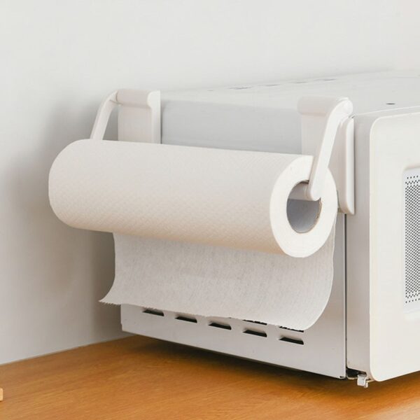 Creative Paper Towel Storage Rack Cling Film Wall Shelf Refrigerator Magnetic Absorption Organizer Kitchen Sundries Supplies 4
