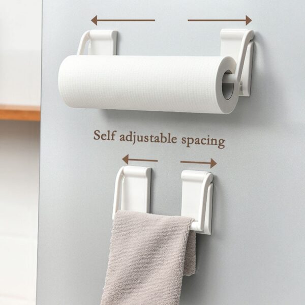 Creative Paper Towel Storage Rack Cling Film Wall Shelf Refrigerator Magnetic Absorption Organizer Kitchen Sundries Supplies