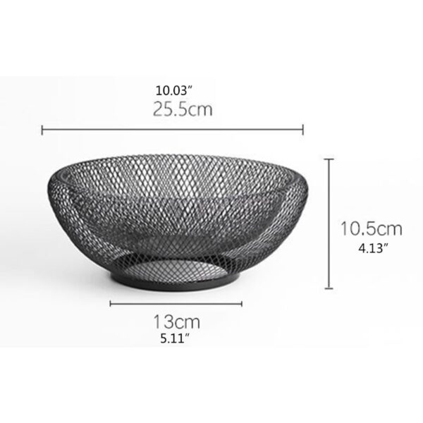 Creative iron Fruit basket storage fruit dish Drain basket stainless steel modern Home decoration 5