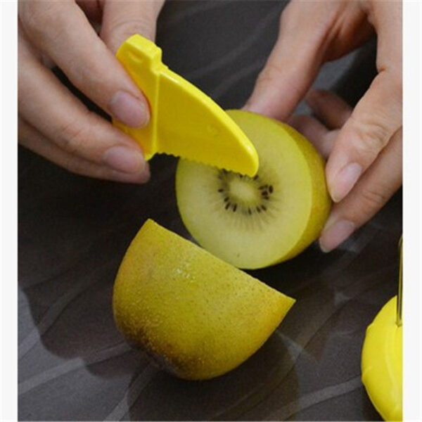 Lindo Mini cortador de frutas Kiwi pelador rebanador de cocina suministros de barra Gadgets herramientas para frutas vegetales Pitaya 2