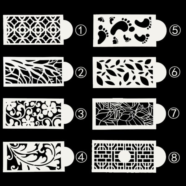 DIY Retro totem Cake Lace Mold Plastic Stencil Pad Strew Duster Spray Flower Decoration Baking Tool