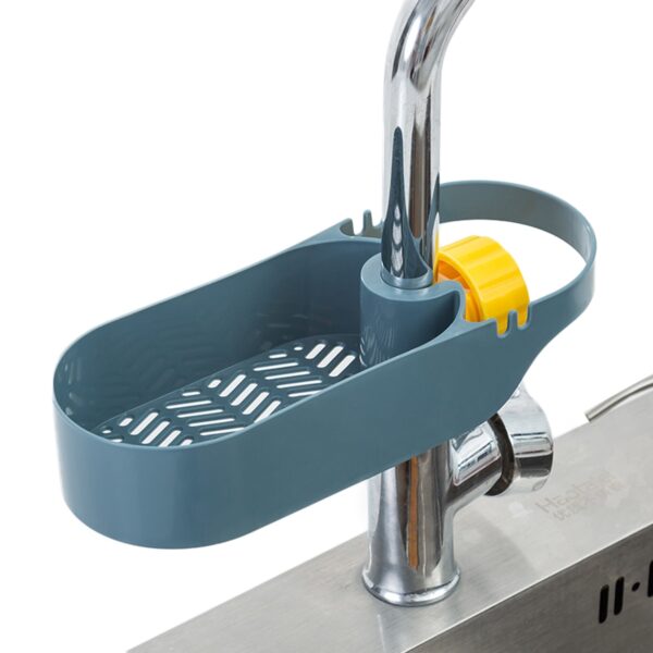Faucet Storage Rack Adjustment Sink Sponge Holder Drain Rack Bathroom Kitchen Supplies Water Pool Hollow Sponge