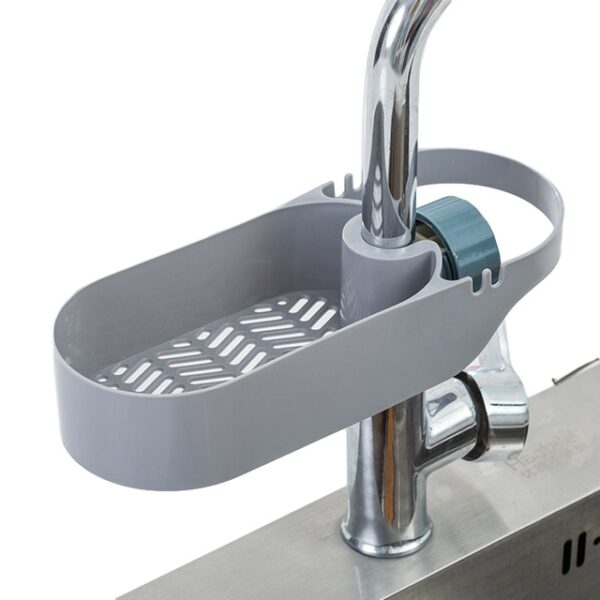 Faucet Storage Rack Adjustment Sink Sponge Holder Drain Rack Bathroom Kitchen Supplies Water Pool Hollow