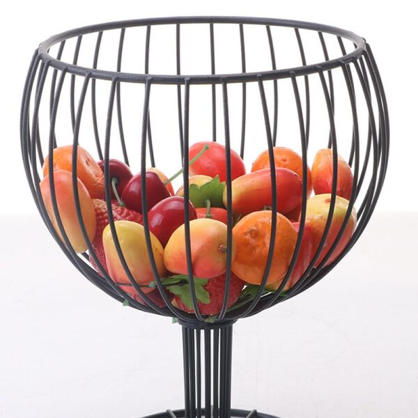Fruit Basket Container Bowl Metal Wire Basket Kitchen Drain Rack Fruit Vegetable Storage Holder Snack Tray 3