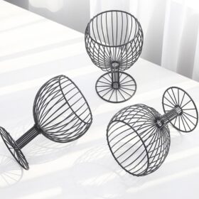 Metal Fruit Basket Container Bowl - image 6